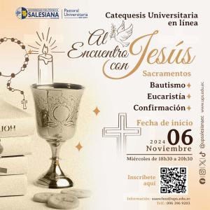 Afiche de la Catequesis universitaria: al encuentro con Jesús